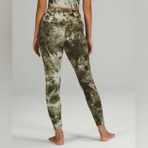 Lululemon Align High-Rise Pant with Pockets 25" Diamond Dye Light Sage Olive Sz